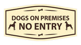 Motto Lita Fancy Paws, Dogs On Premises No Entry Wall or Door Sign