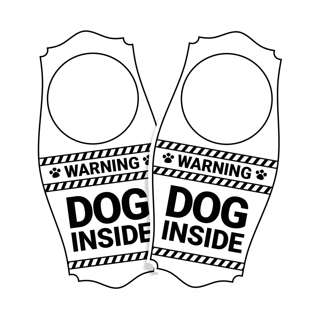 Motto Lita Warning Dog Inside Door Hanger