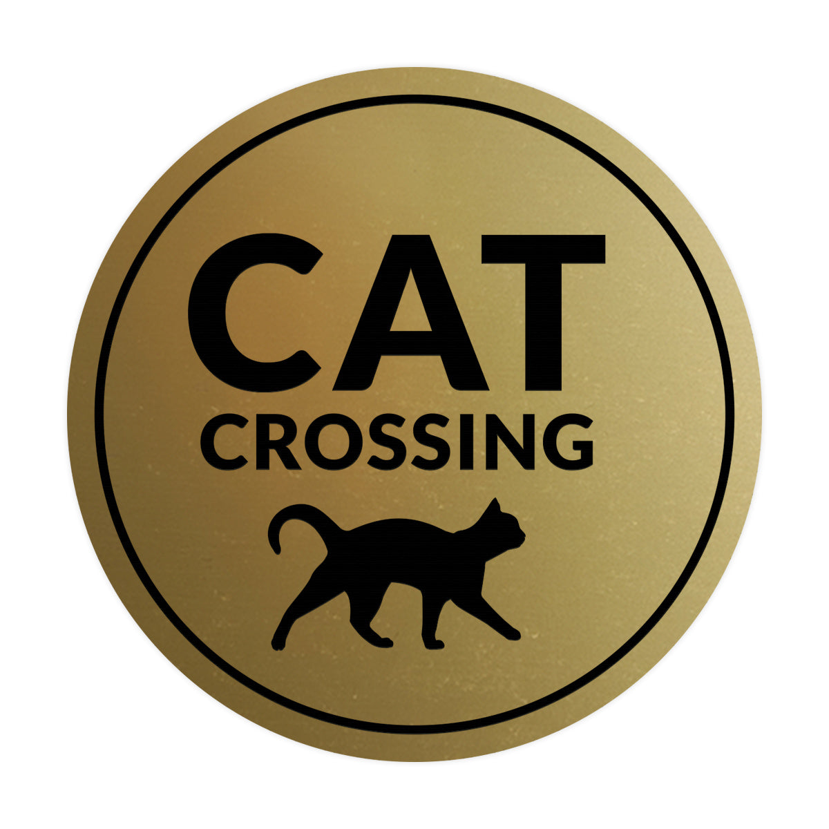 Motto Lita Circle Cat Crossing Wall or Door Sign