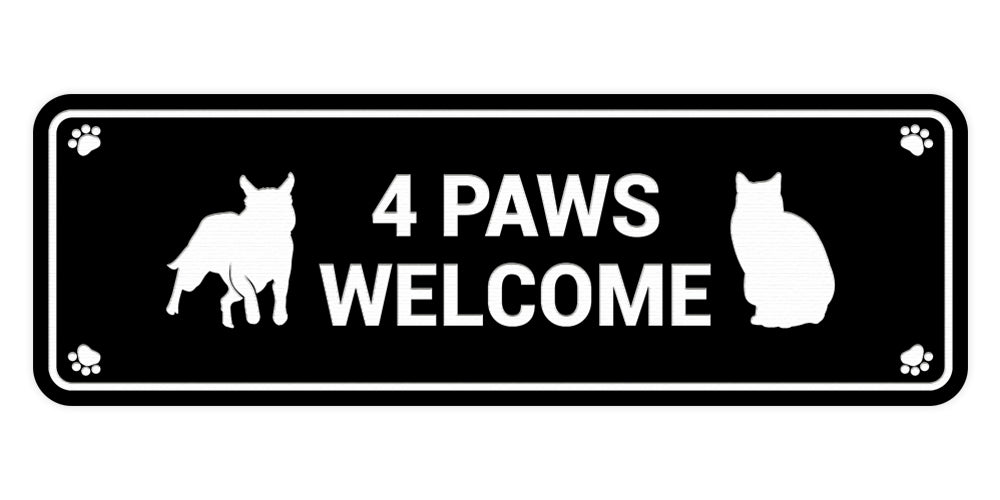 Motto Lita Standard Paws, 4 Paws Welcome Wall or Door Sign
