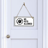 No Pets Allowed (5 x 10") Hanging Plus Wall or Door Sign | Pet Signage