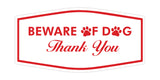 Motto Lita Fancy Paws, Beware of Dog Thank You Wall or Door Sign