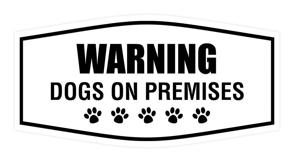 Motto Lita Fancy Paws, Warning Dogs on Premises Sign Wall or Door Sign