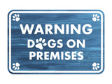 Classic Framed Paws Plus, Warning Dogs on Premises (Paw) Wall or Door Sign