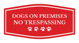 Motto Lita Fancy Paws, Dogs On Premises No Trespassing Wall or Door Sign