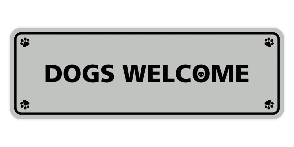 Motto Lita Standard Paws, Dogs Welcome Wall or Door Sign