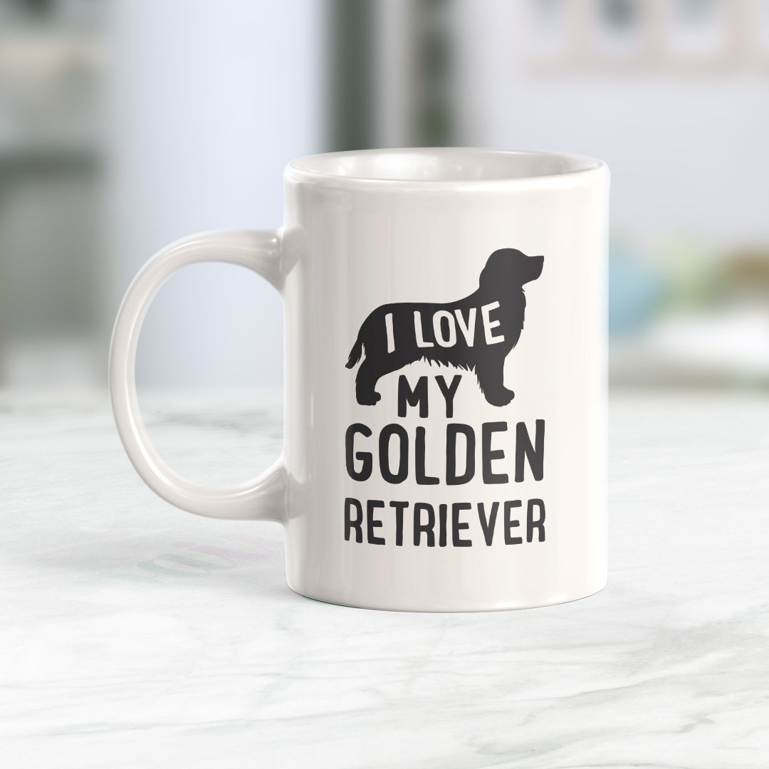 I Love My Golden Retriever Coffee Mug