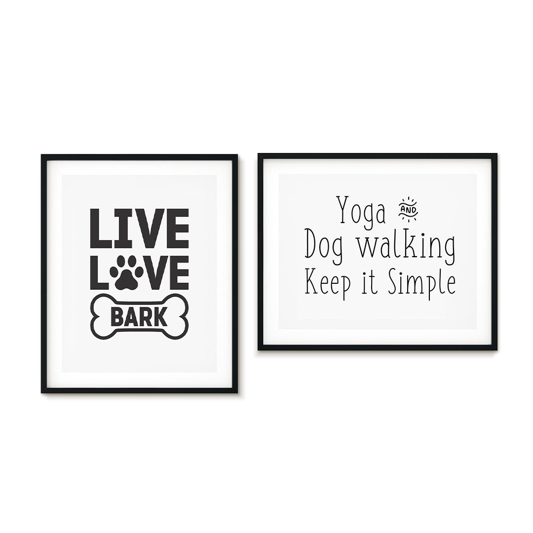 Love Dogs Wall Art UNFRAMED Print (2 Pack)
