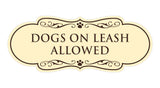 Designer Paws, Dogs On Leash Allowed Wall or Door Sign