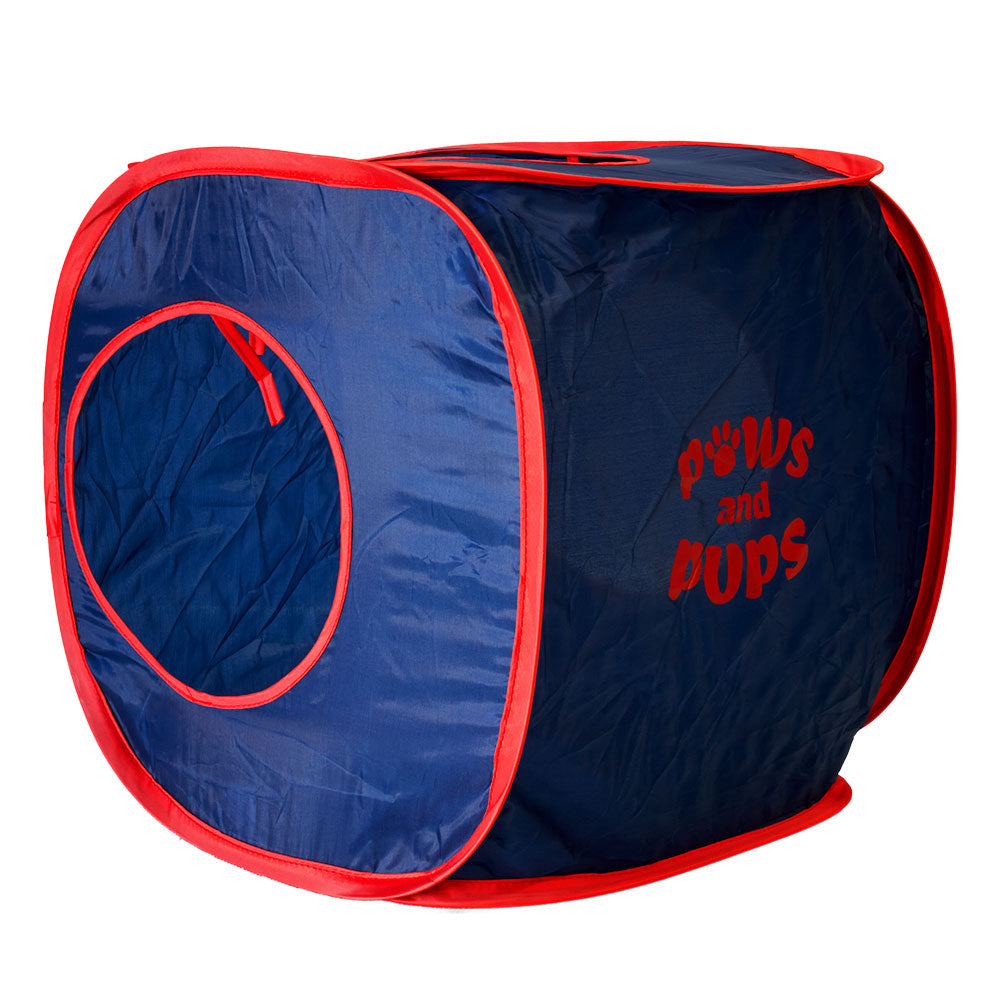 Paws and Pups Cat Home Collapsible House Cubes Tunnel Tassels
