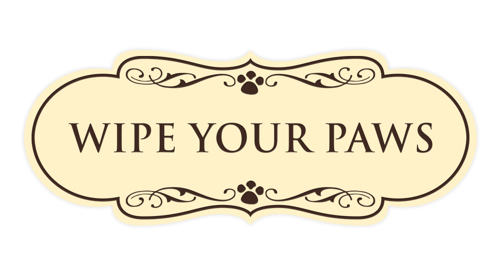Designer Paws, Wipe Your Paws Wall or Door Sign