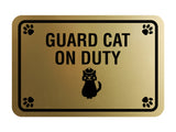 Classic Framed Paws, Guard Cat on Duty Wall or Door Sign