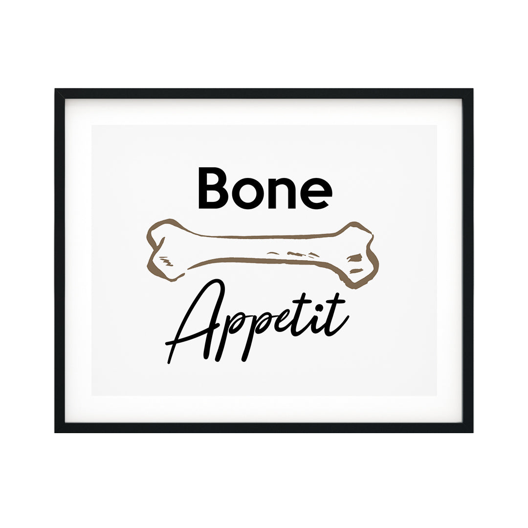 Bone (Dog Bone) Appetit UNFRAMED Print Pet Decor Wall Art