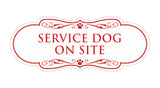 Designer Paws, Service Dog On Site Wall or Door Sign