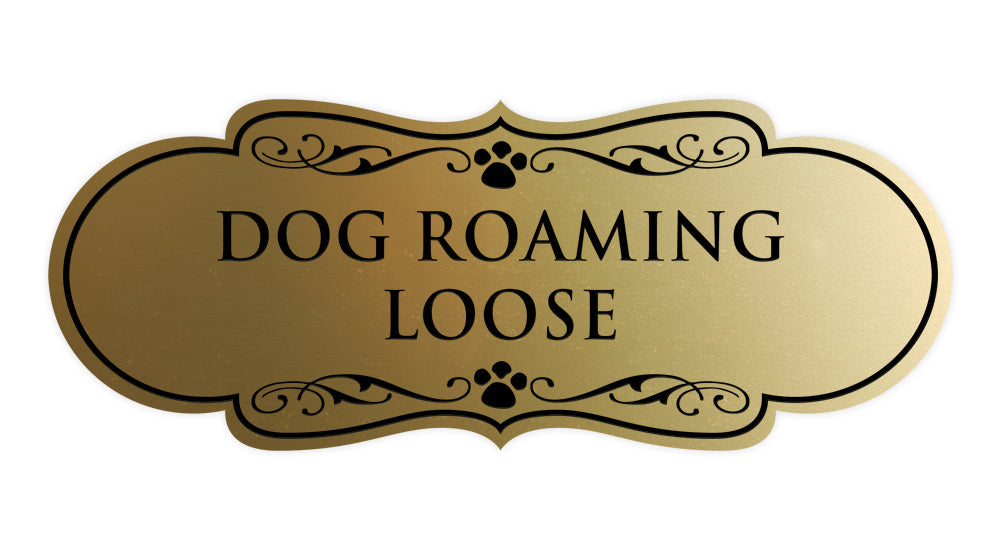 Designer Paws, Dog Roaming Loose Wall or Door Sign
