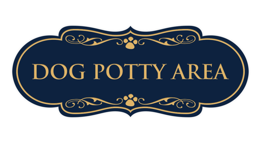 Designer Paws, Dog Potty Area Wall or Door Sign
