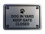 Classic Framed Paws, Dog in Yard Keep Gate Closed Wall or Door Sign