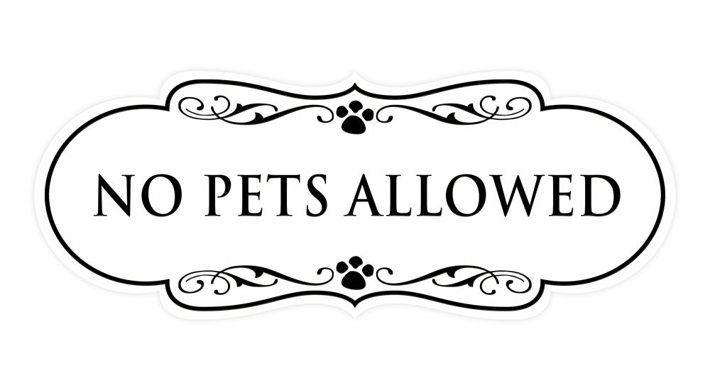 Designer Paws, No Pets Allowed Wall or Door Sign