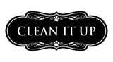 Designer Paws, Clean it Up Wall or Door Sign