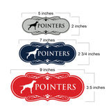 Designer Paws, Restroom 2 Pack 'Pointers' 'Setters' Wall or Door Sign
