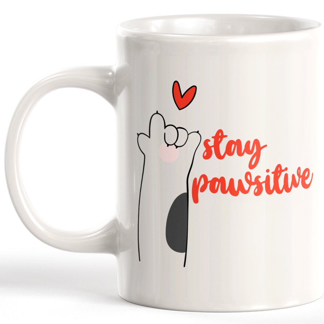 Stay Pawsitive Coffee Mug - Gaucho Goods