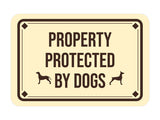 Classic Framed Diamond, Property Protected by Dogs Wall or Door Sign