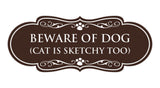 Designer Paws, Beware of Dog (Cat is sketchy too) Wall or Door Sign