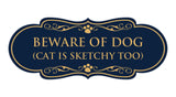 Designer Paws, Beware of Dog (Cat is sketchy too) Wall or Door Sign