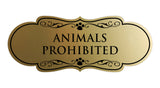 Designer Paws, Animals Prohibited Wall or Door Sign