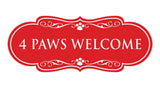 Designer Paws, 4 Paws Welcome Wall or Door Sign