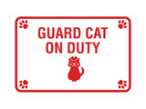 Classic Framed Paws, Guard Cat on Duty Wall or Door Sign