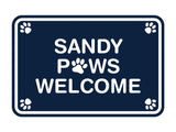 Classic Framed Paws, Sandy Paws Welcome Wall or Door Sign