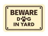 Classic Framed Diamond, Beware Dog in Yard Wall or Door Sign