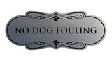 Designer Paws, No Dog Fouling Wall or Door Sign