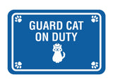 Classic Framed Paws, Guard Cat on Duty Wall or Door Sign