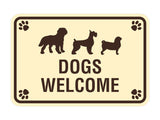 Classic Framed Paws, Dogs Welcome Wall or Door Sign