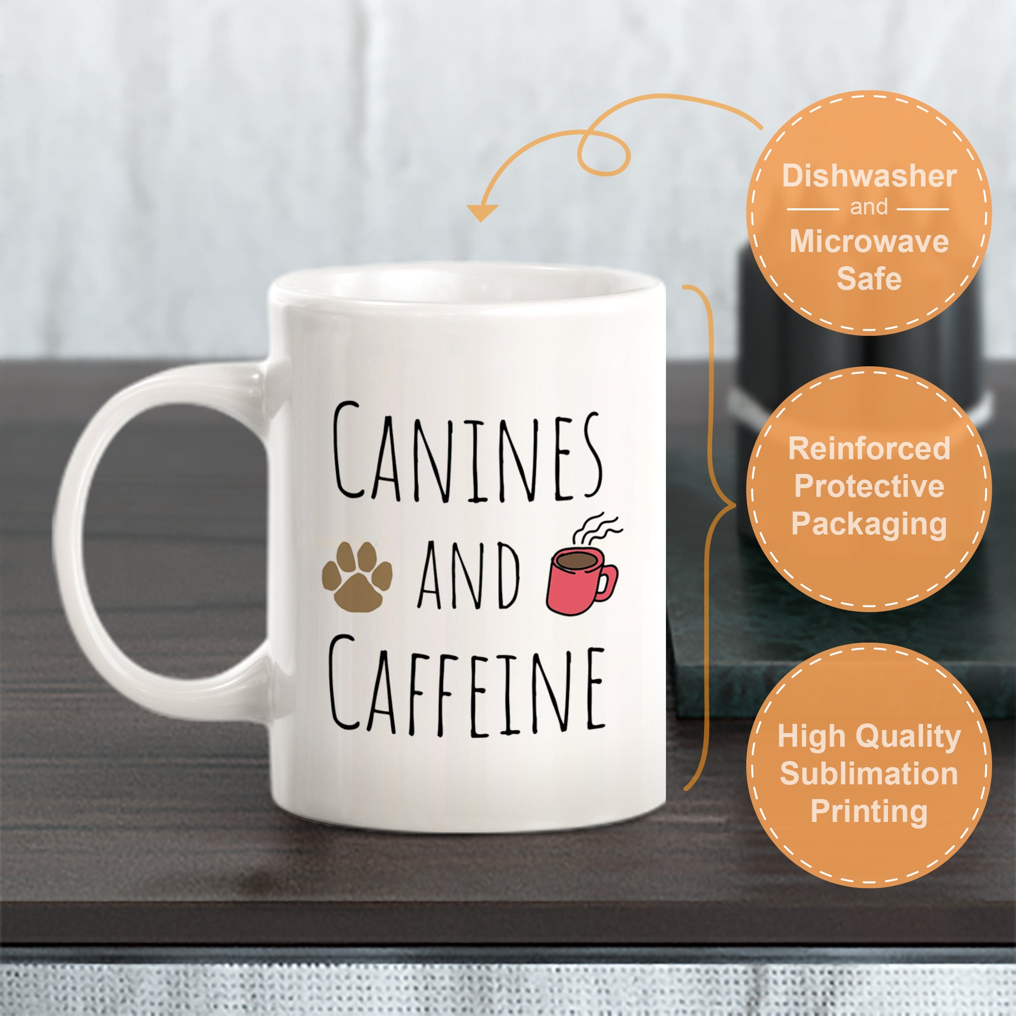 Canines & Caffeine Coffee Mug
