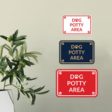 Classic Framed Paws, Dog Potty Area Wall or Door Sign