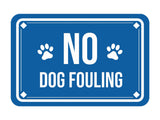 Classic Framed Diamond, No Dog Fouling Wall or Door Sign