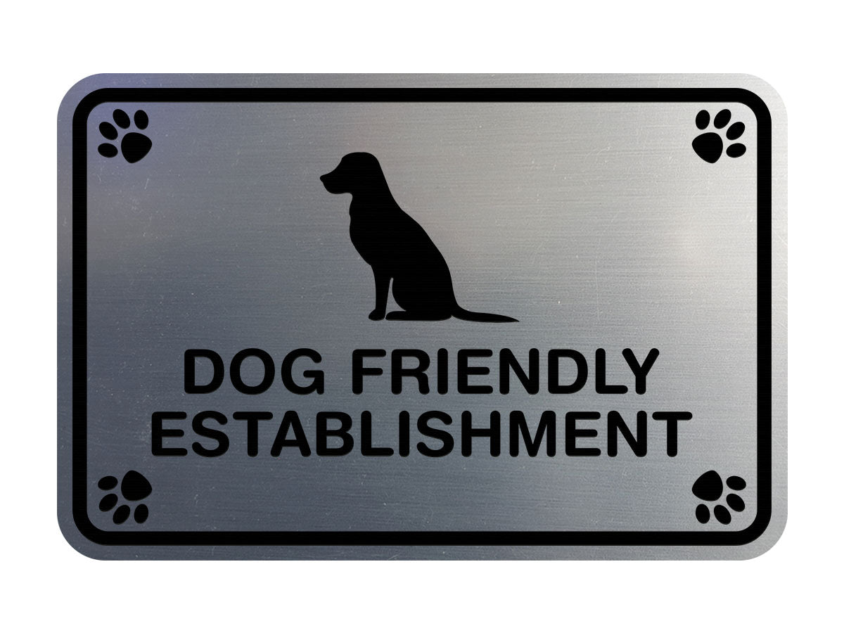 Classic Framed Paws, Dog Friendly Establishment Wall or Door Sign