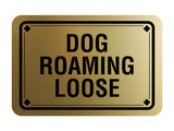Classic Framed Diamond, Dog Roaming Loose Wall or Door Sign