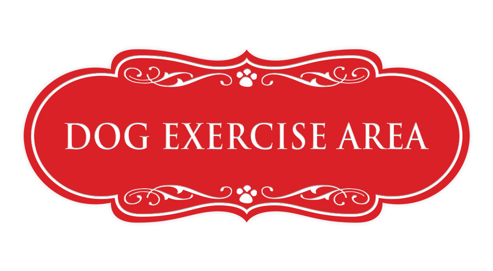Designer Paws, Dog Exercise Area Wall or Door Sign