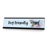 Dog Friendly, Designer Blue Gaucho Goods Desk Signs (2 x 8")