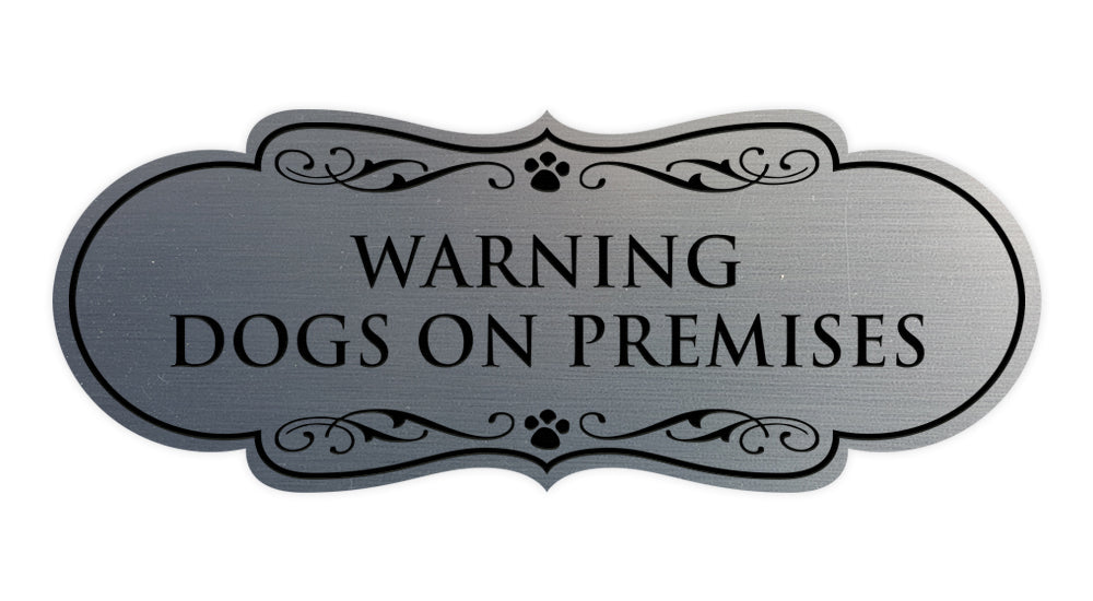 Designer Paws, Warning Dogs on Premises Wall or Door Sign