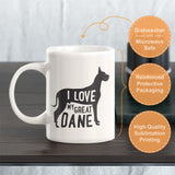 I Love My Great Dane Coffee Mug