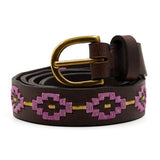 Gaucho Goods Womens Premium Hand-Stitched Leather Belt (Desert Lavender) - Gaucho Goods