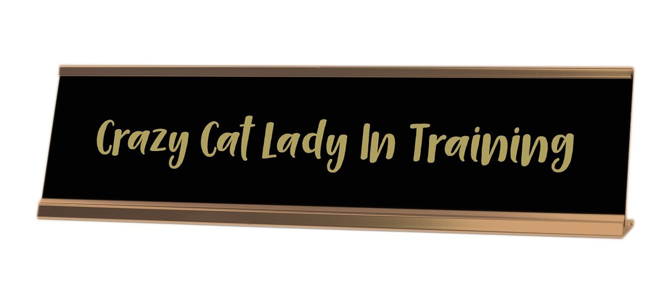 Crazy Cat Lady In Training Desk Sign - Gaucho Goods