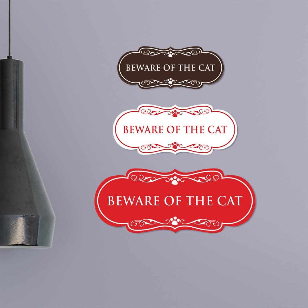 Designer Paws, Beware Of The Cat Wall or Door Sign