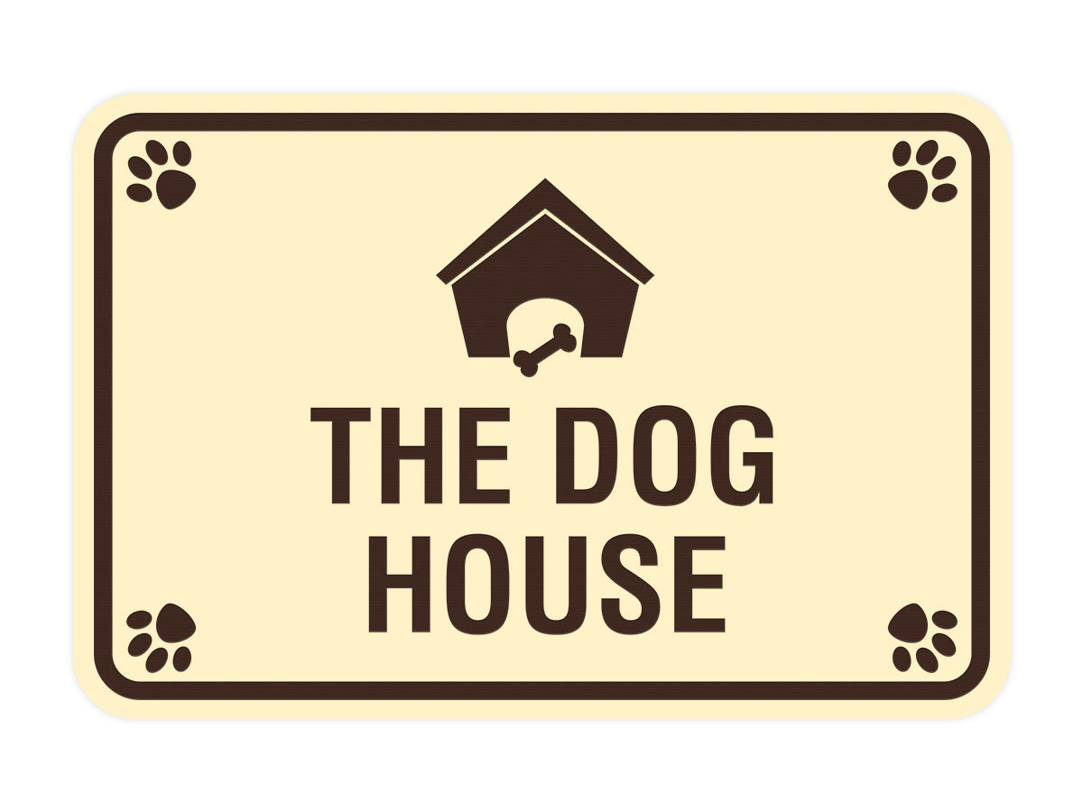 Classic Framed Paws, The Dog House Wall or Door Sign