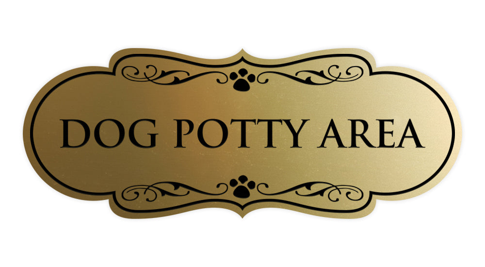 Designer Paws, Dog Potty Area Wall or Door Sign